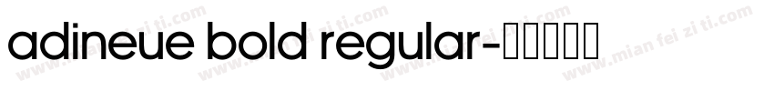 adiNeue Bold Regular字体转换